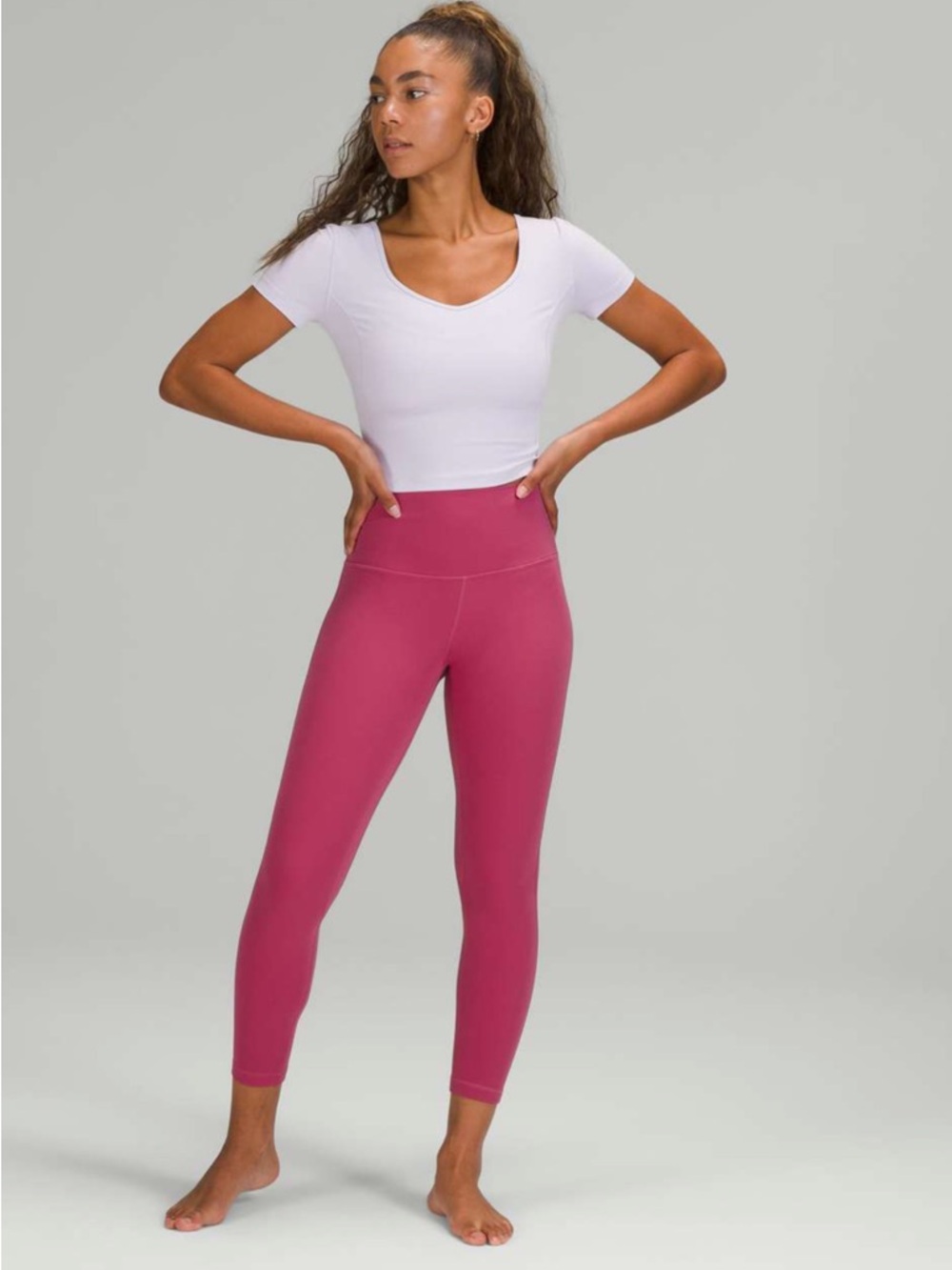 22. Lululemon Align High-Rise Pant 25" Pink Lychee 10